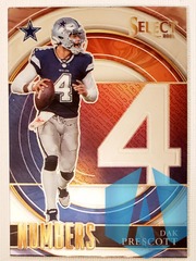 2021 Panini Select #SN-3 Dak Prescott Numbers Dallas Cowboys